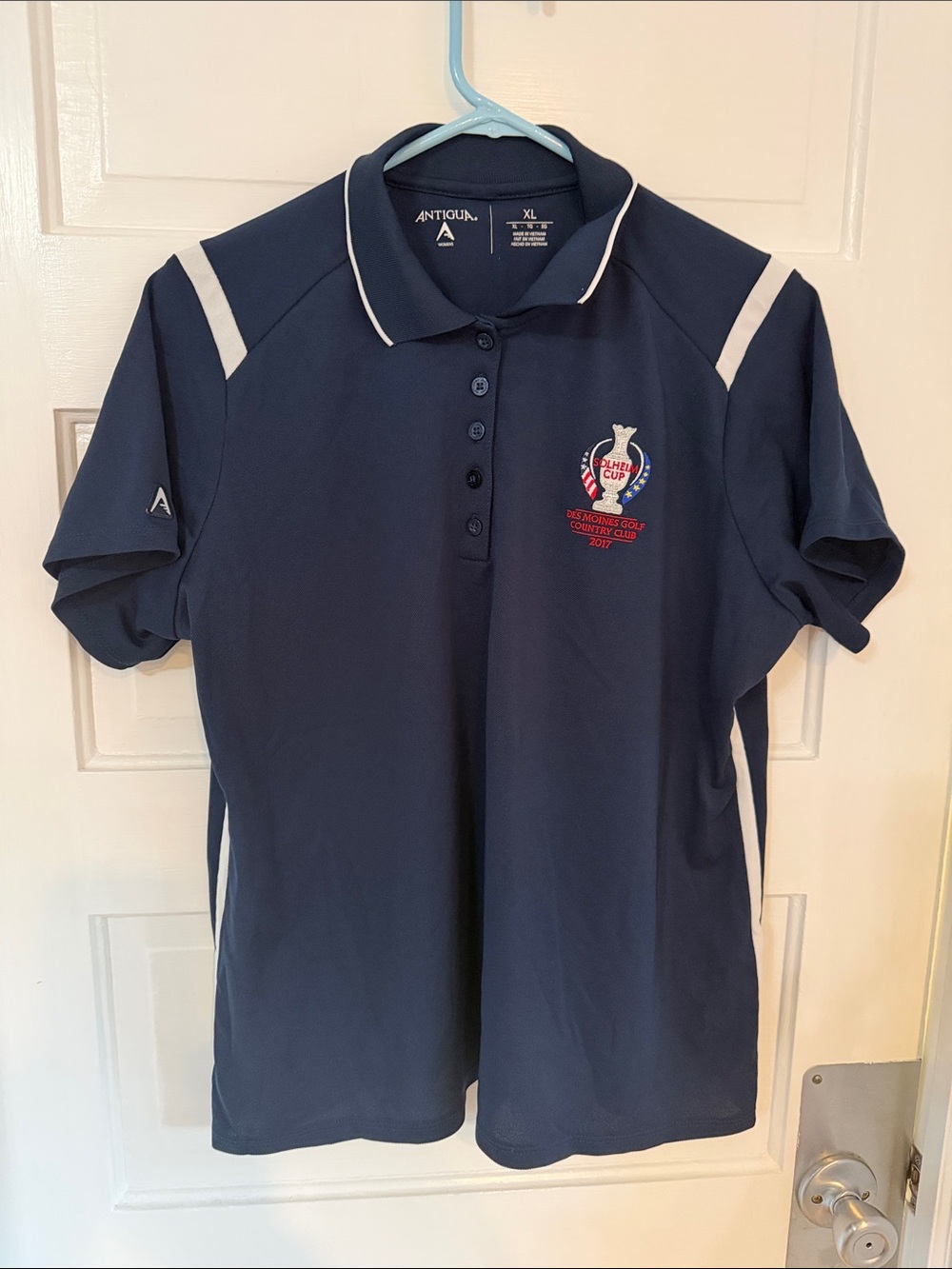 Antigua Navy Women’s Polo with White Accent Trim